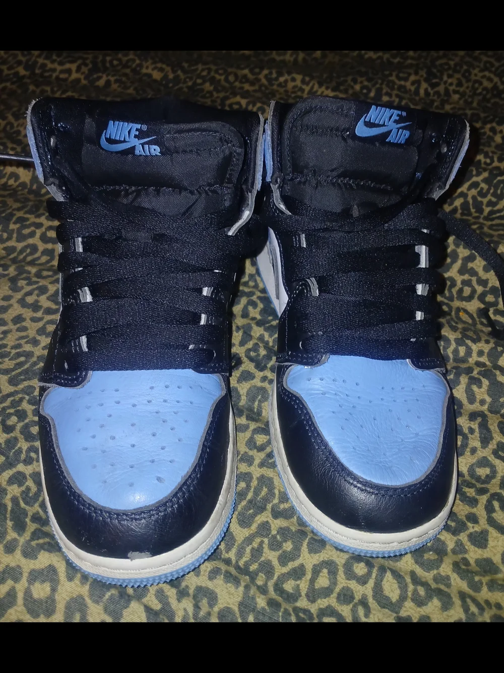 Jordan Kids High-Top Sneakers in Black, White & Light Blue